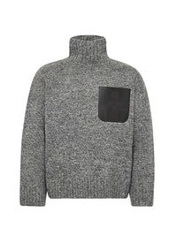 Pull col roulé en laine - Grey
