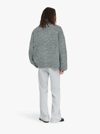 Pull À Poches En Cuir - Grey