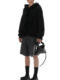Oversized wool sweatshirt - Black