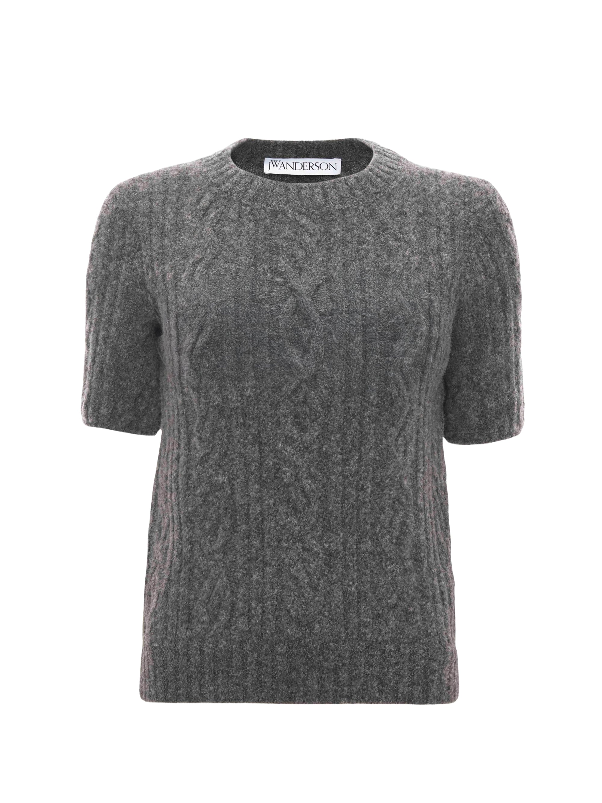 Pull à manches courtes en maille - Mid Grey