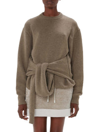 Pull À Nouer Sur Le Devant - Khaki