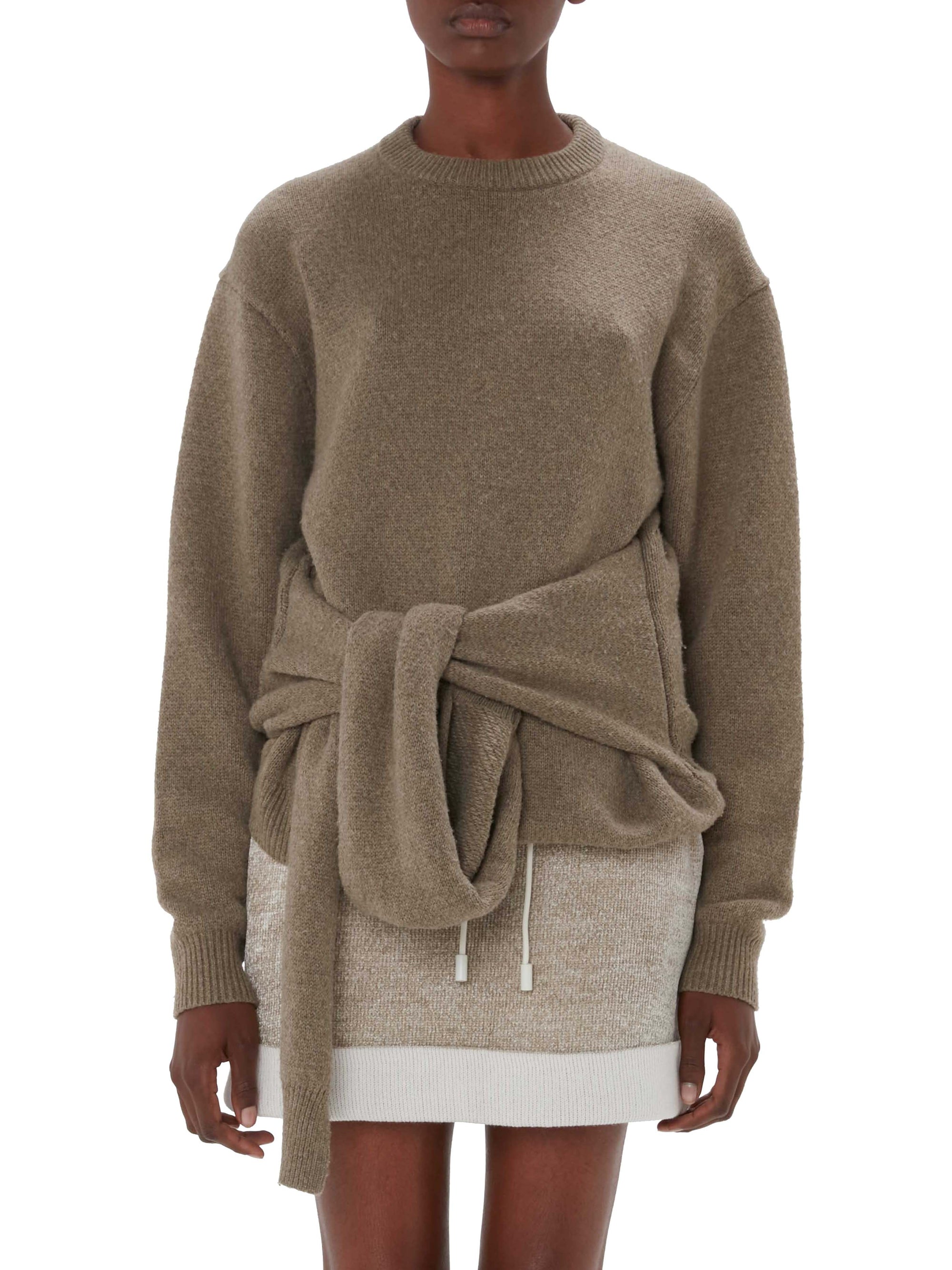 Pull À Nouer Sur Le Devant - Khaki