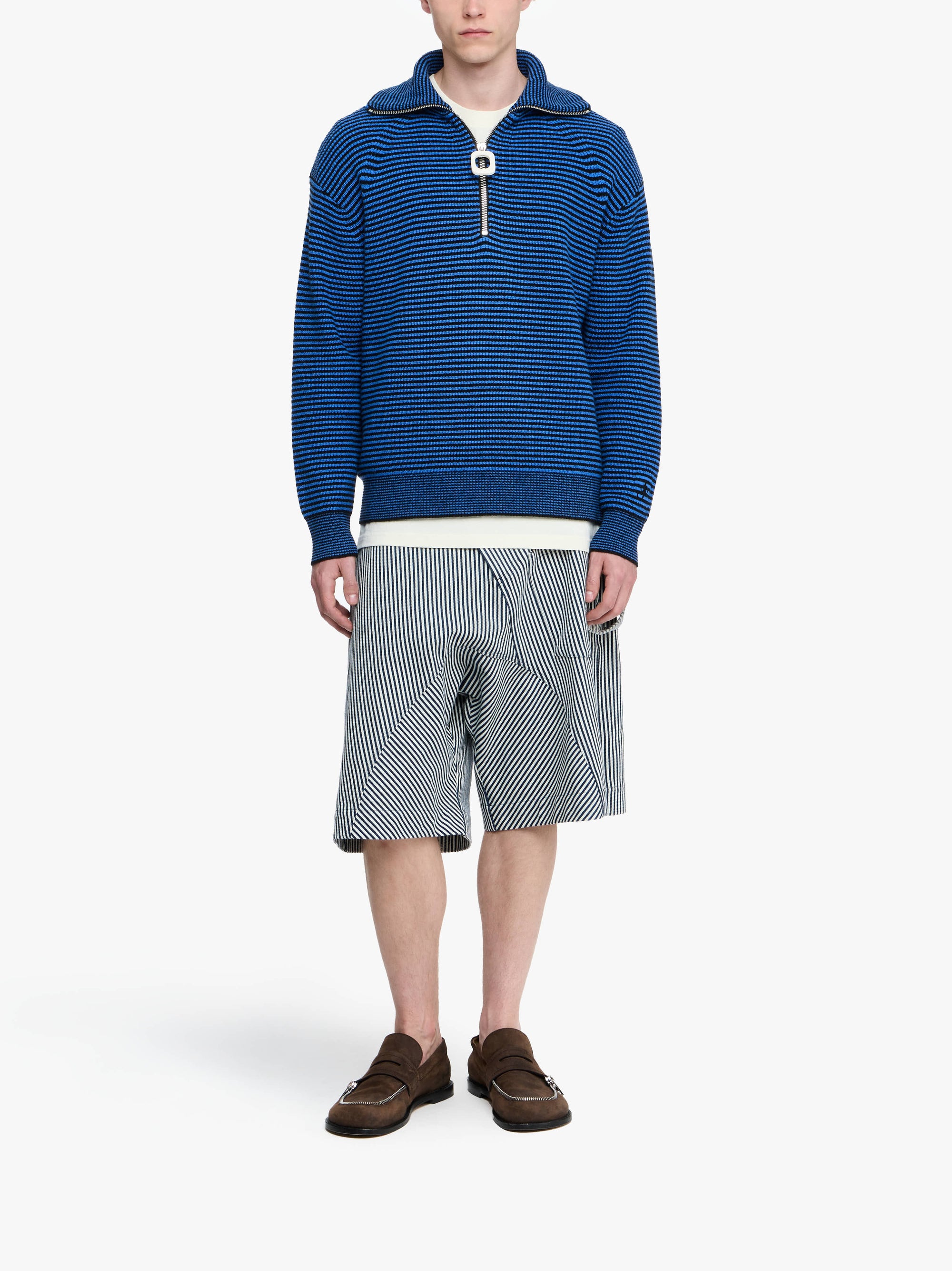 Pull À Demi-Fermeture Éclair - Blue/Black