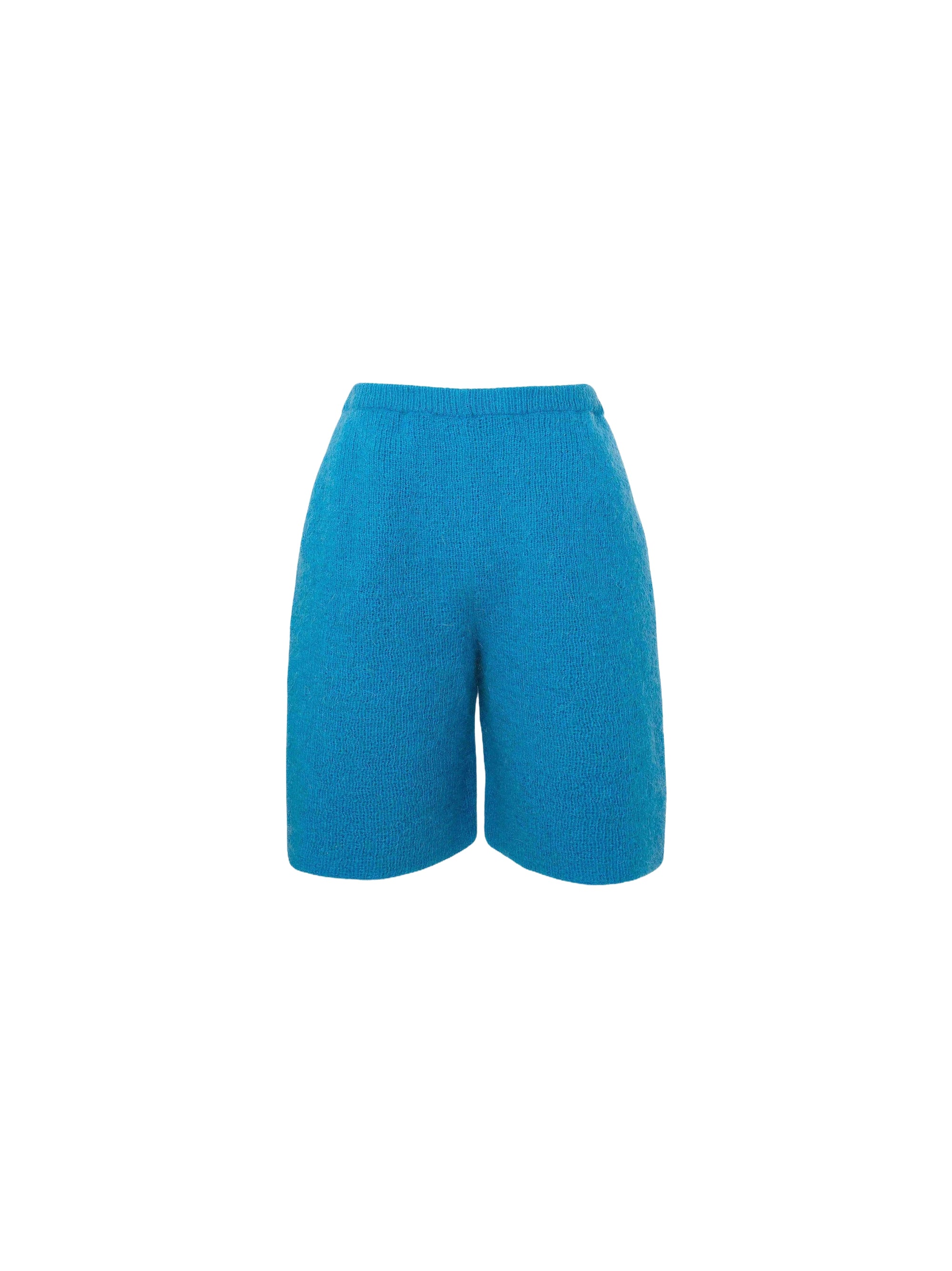 Wool blend Bermuda shorts - Aqua