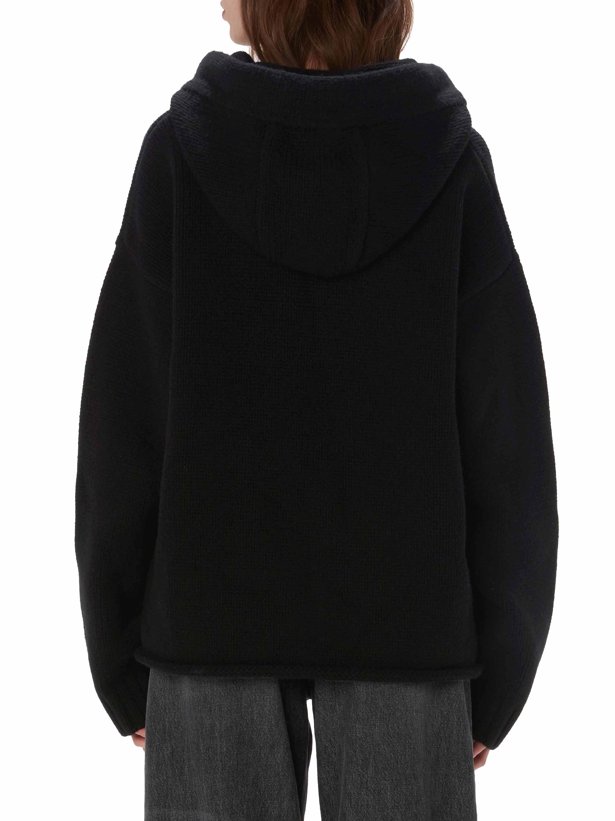 Sweat À Capuche Avec Fermeture Éclair Et Motif Ancres - Black