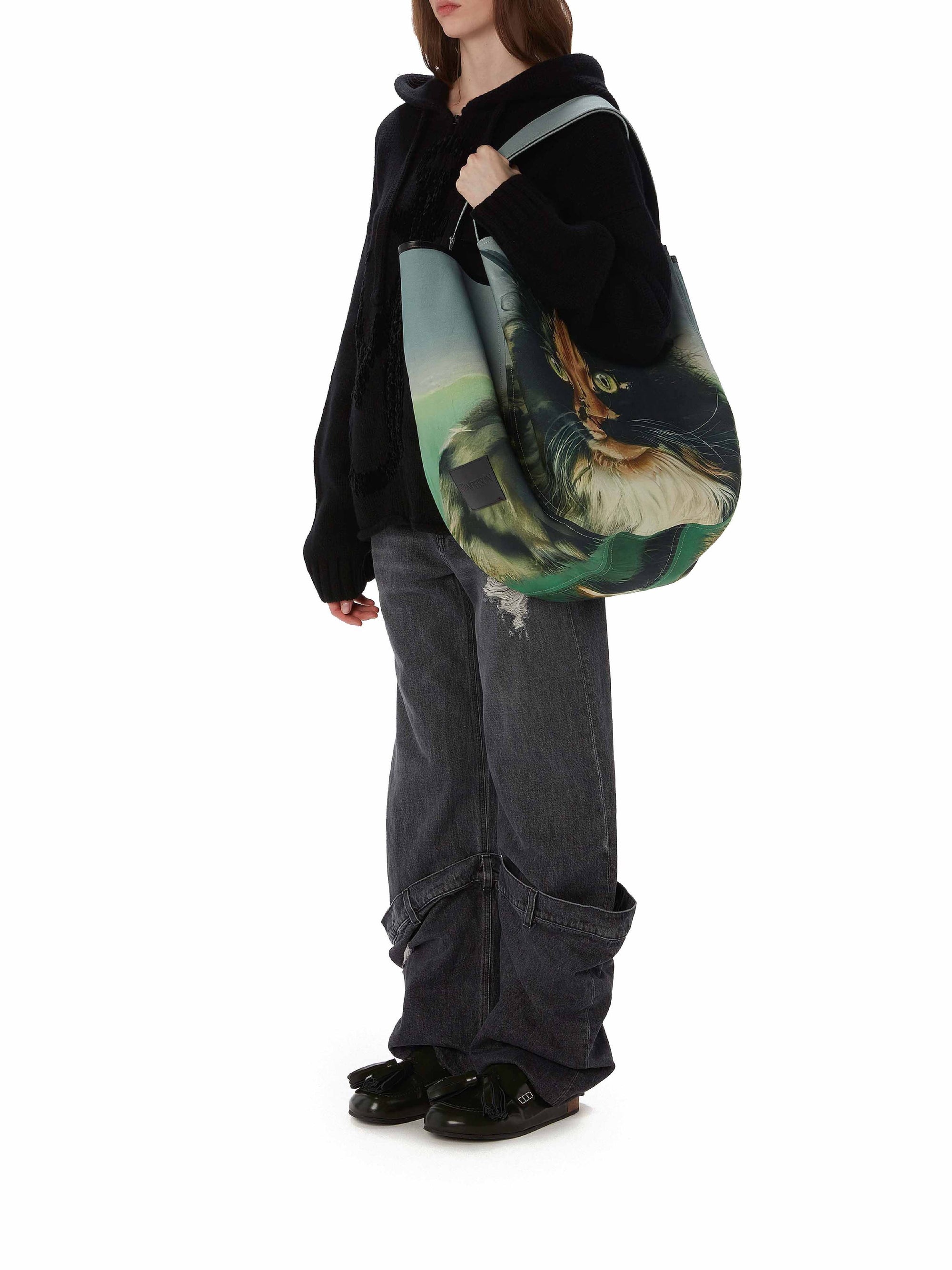Oversized wool sweatshirt - Black