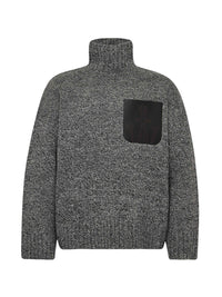 Pull col roulé en laine - Grey
