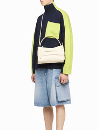 Pull col roulé en laine - Navy & Electric Lime