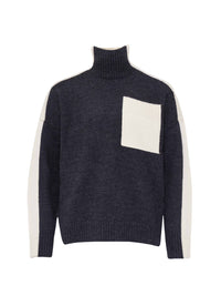 Pull col roulé en laine - Grey