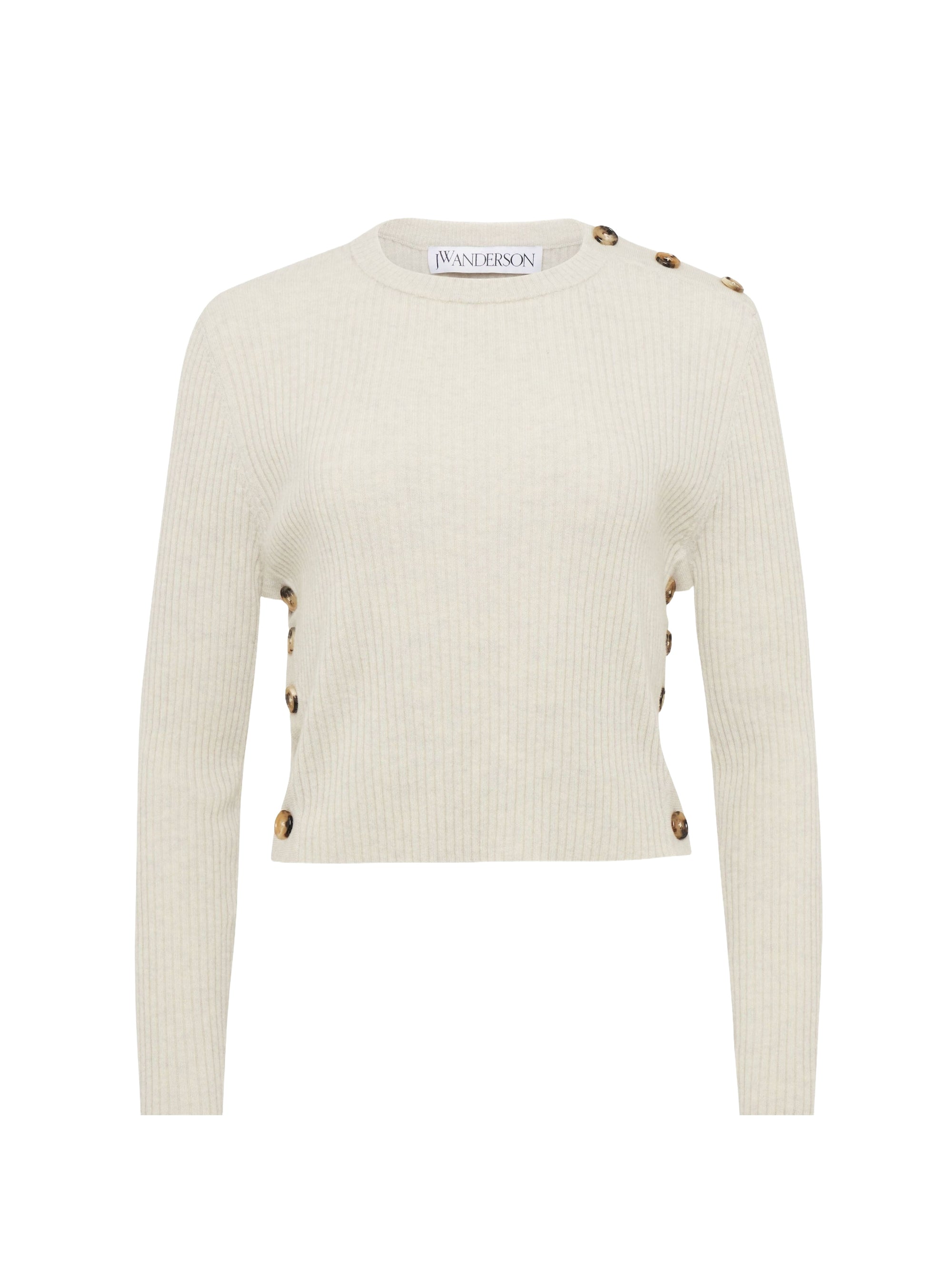 Pull Court À Boutons - Ivory