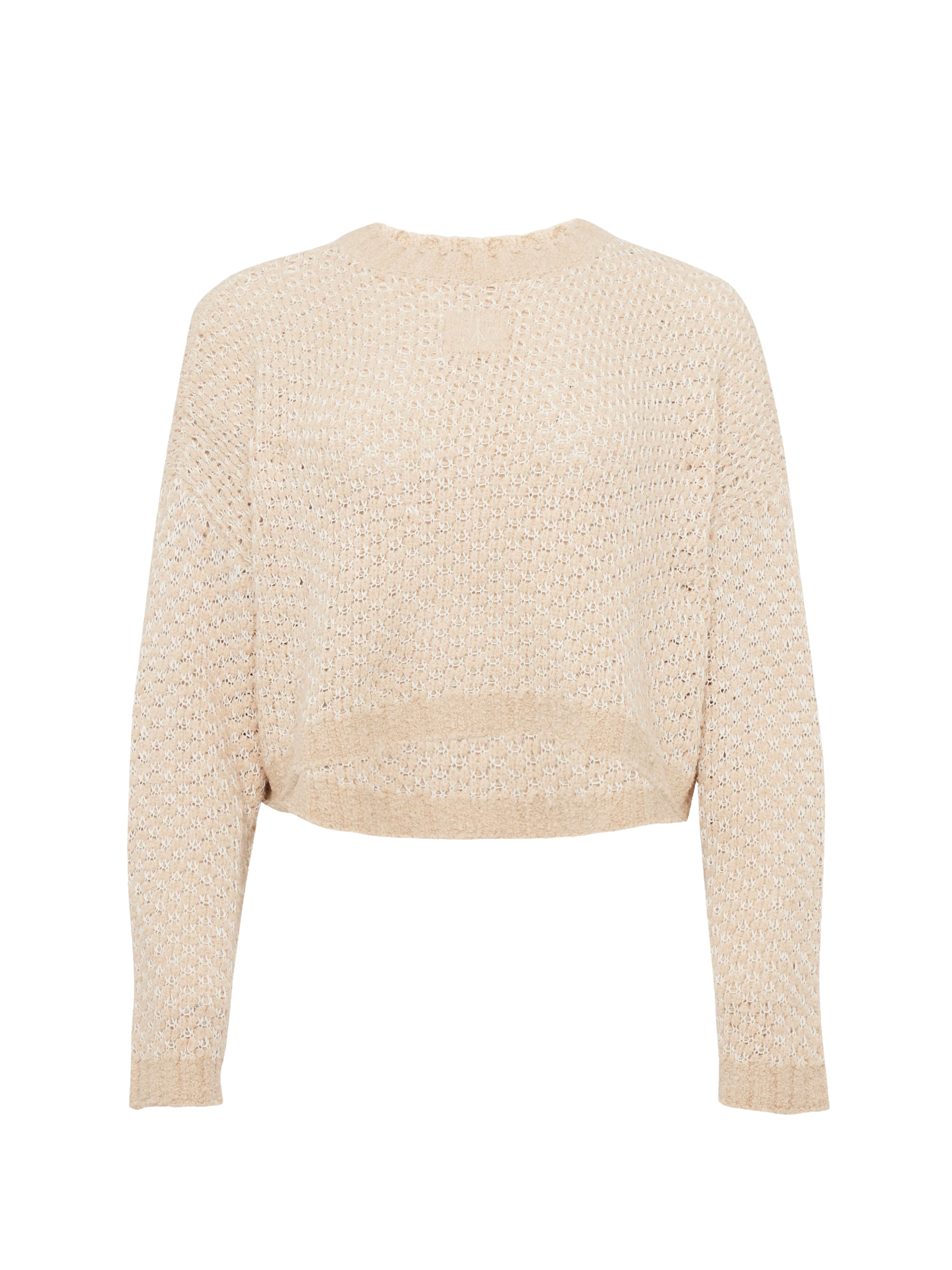 Pull Court À Mailles Écartees - Oyster