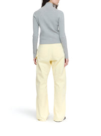 Cardigan Ajusté À Fermeture Éclair - Light Grey Melange