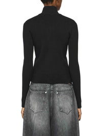 Cardigan Ajusté à Fermeture Éclair - Black