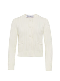 Cardigan court à boutons - Ivory