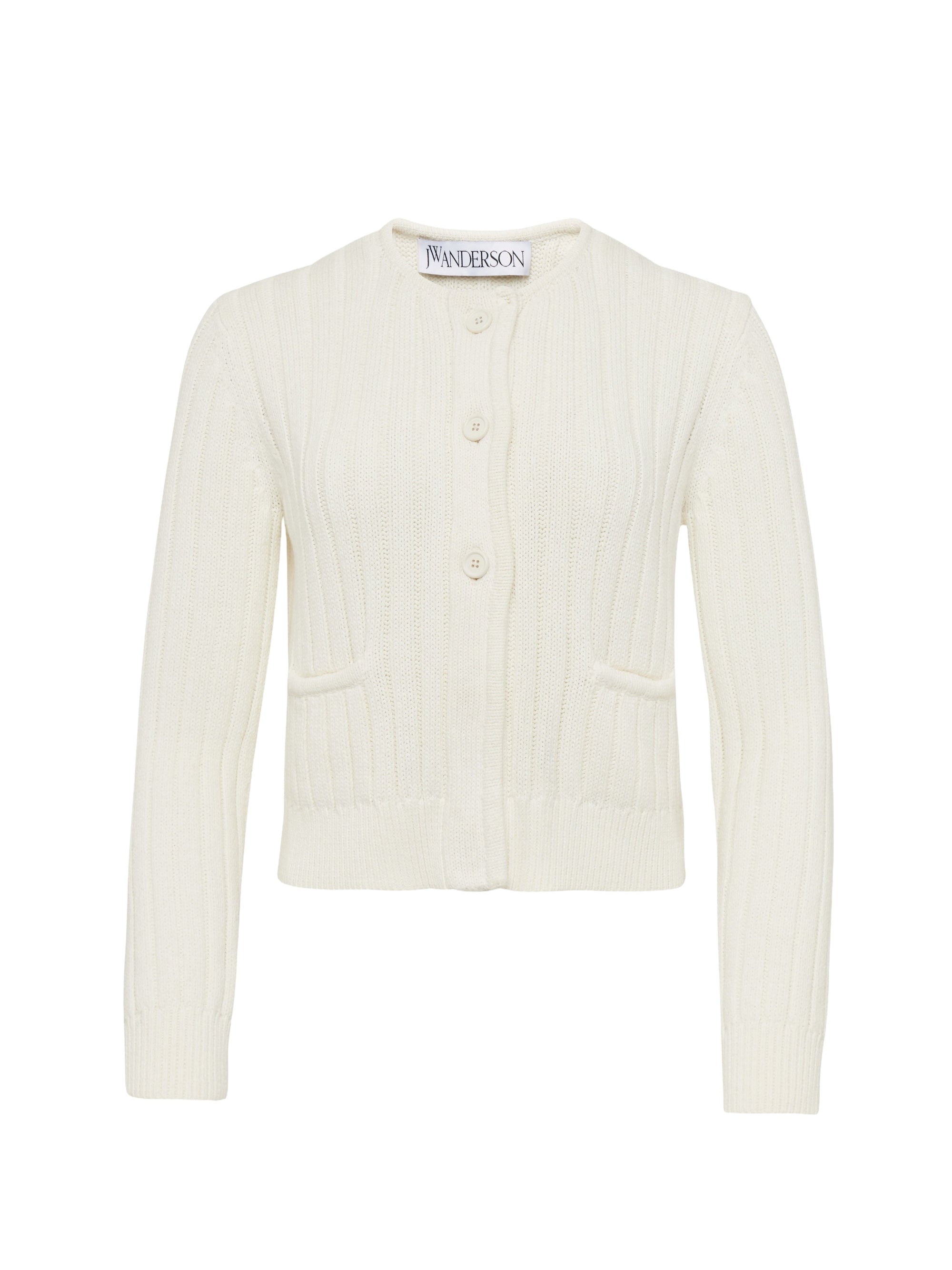 Cardigan court à boutons - Ivory