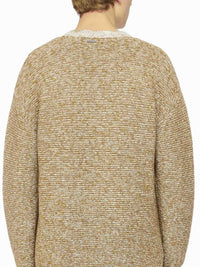 Pull À Col En V Avec Bordure En Dentelle - Cobblestone/Red