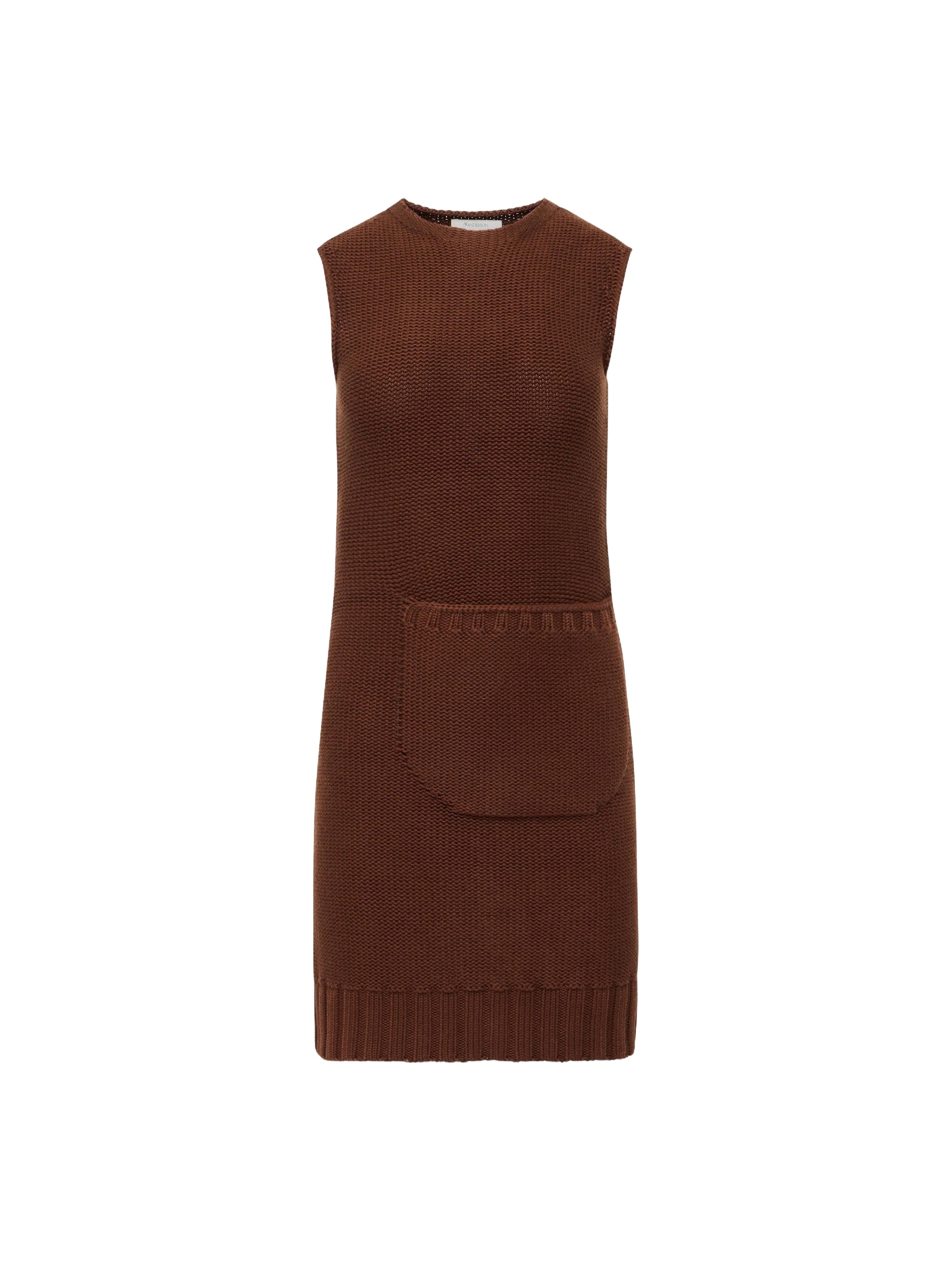Robe Droite À Poches Avant - Red Brown