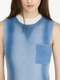 Robe Droite À Col Superposé - Pale Blue