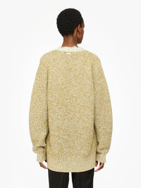 Pull À Col En V Avec Bordure En Dentelle - Cobblestone/Red