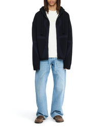 Sweatshirt oversize en laine - Black & Navy