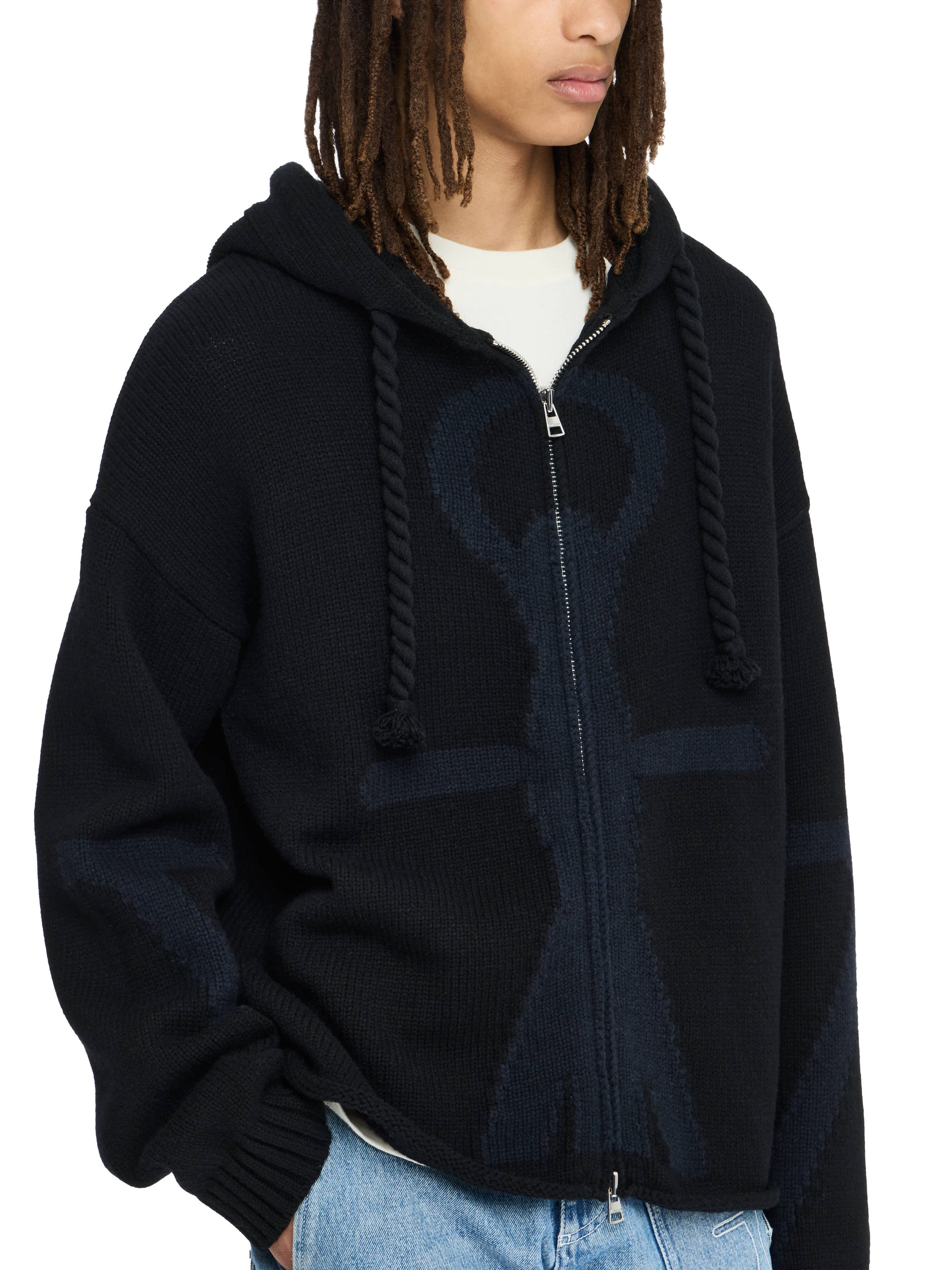 Sweat À Capuche Zip Up Anchor - Black/Navy