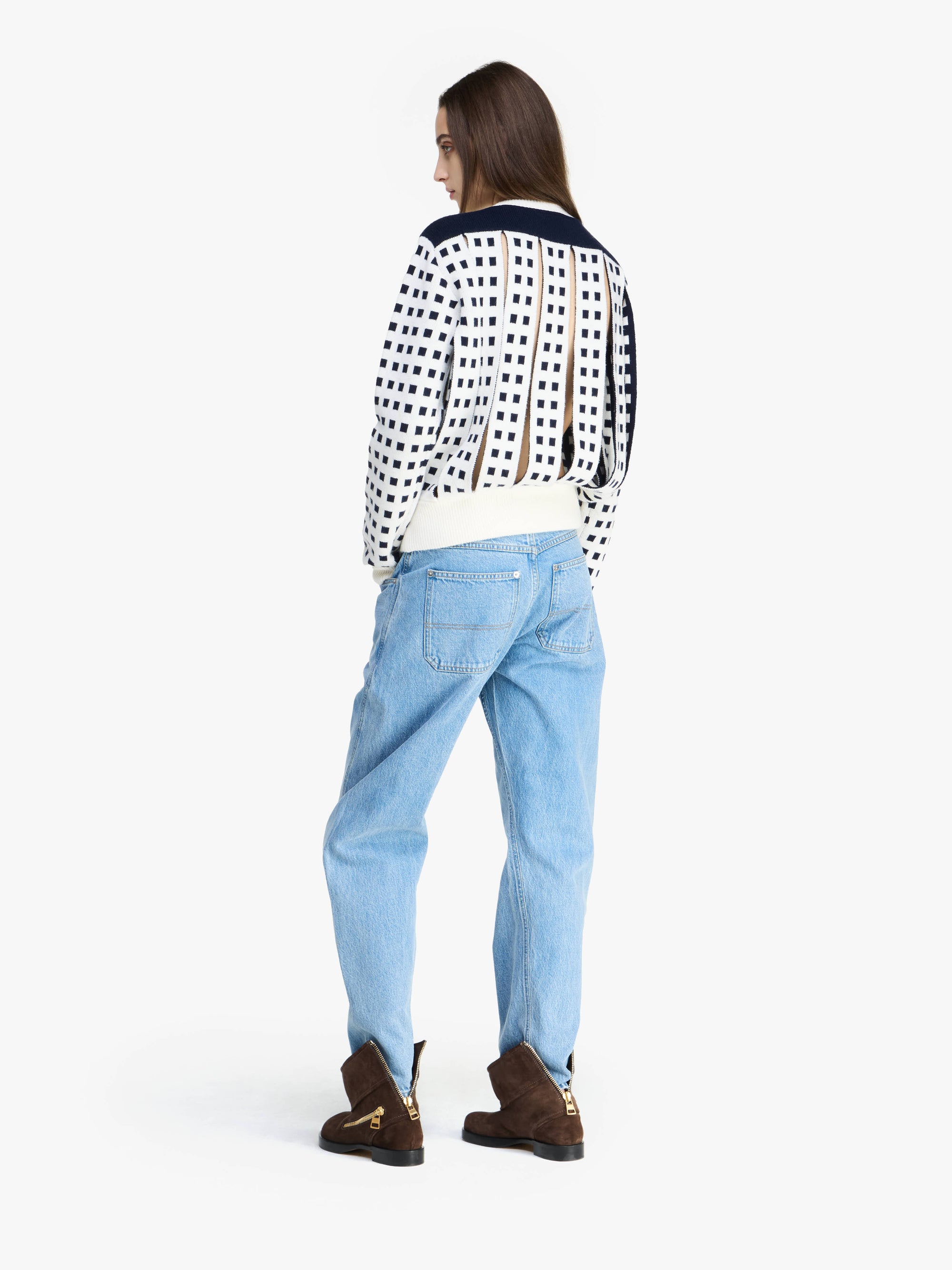 Pull À Fente En Jacquard - Off White