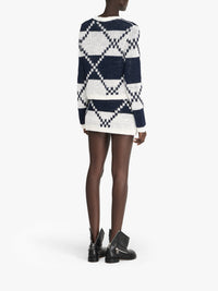 Jupe Mini Fairisle - Off White/Navy