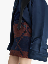 Jupe Mini Fairisle - Navy/Chestnut