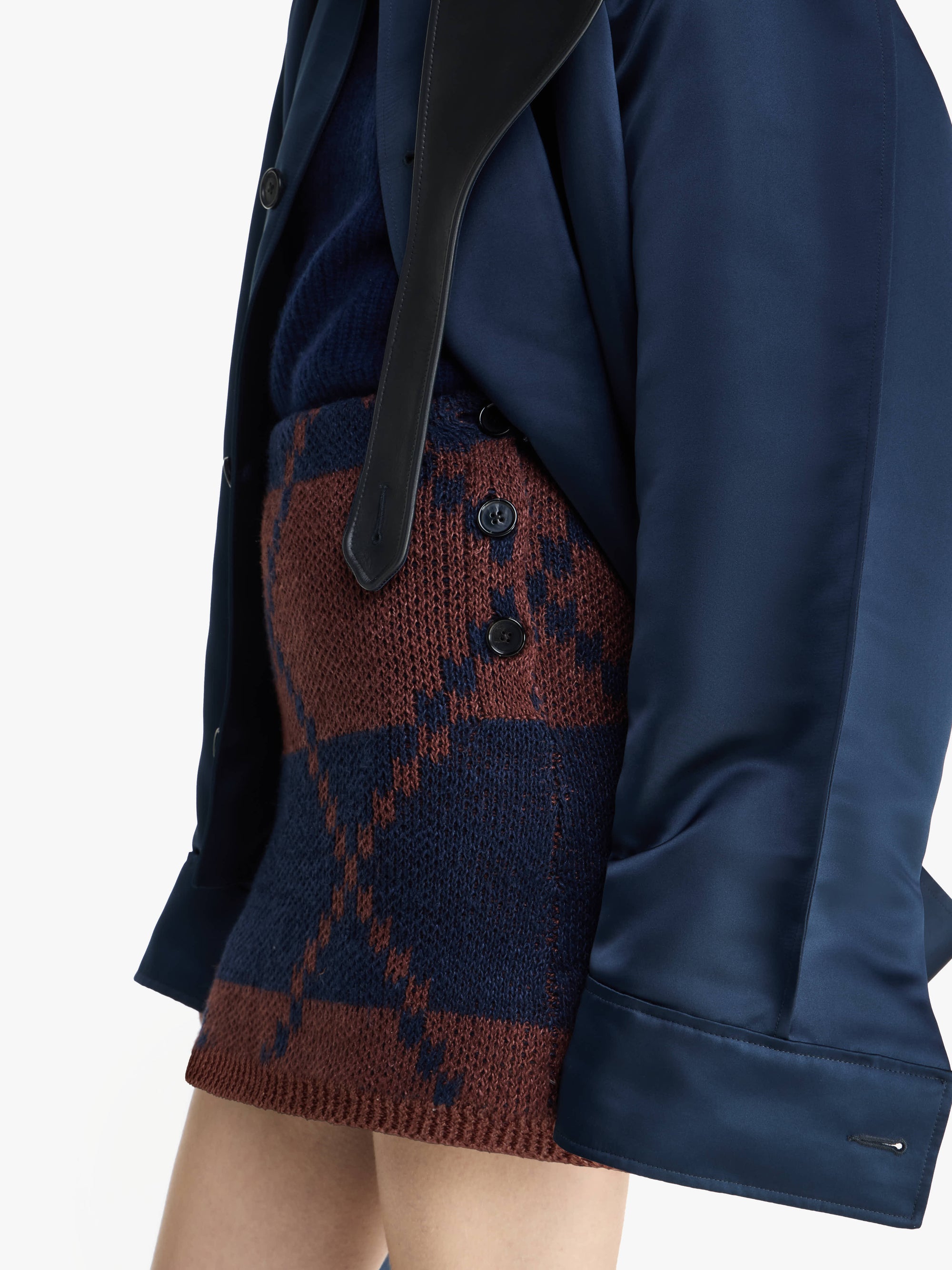 Jupe Mini Fairisle - Navy/Chestnut
