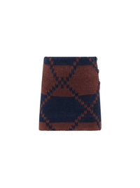 Jupe Mini Fairisle - Navy/Chestnut
