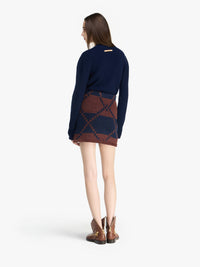 Jupe Mini Fairisle - Navy/Chestnut