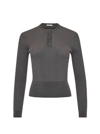 T-shirt à motif gauffré - Charcoal
