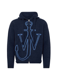 Sweat À Capuche Zippé Avec Broderie Anchor - Steel Blue