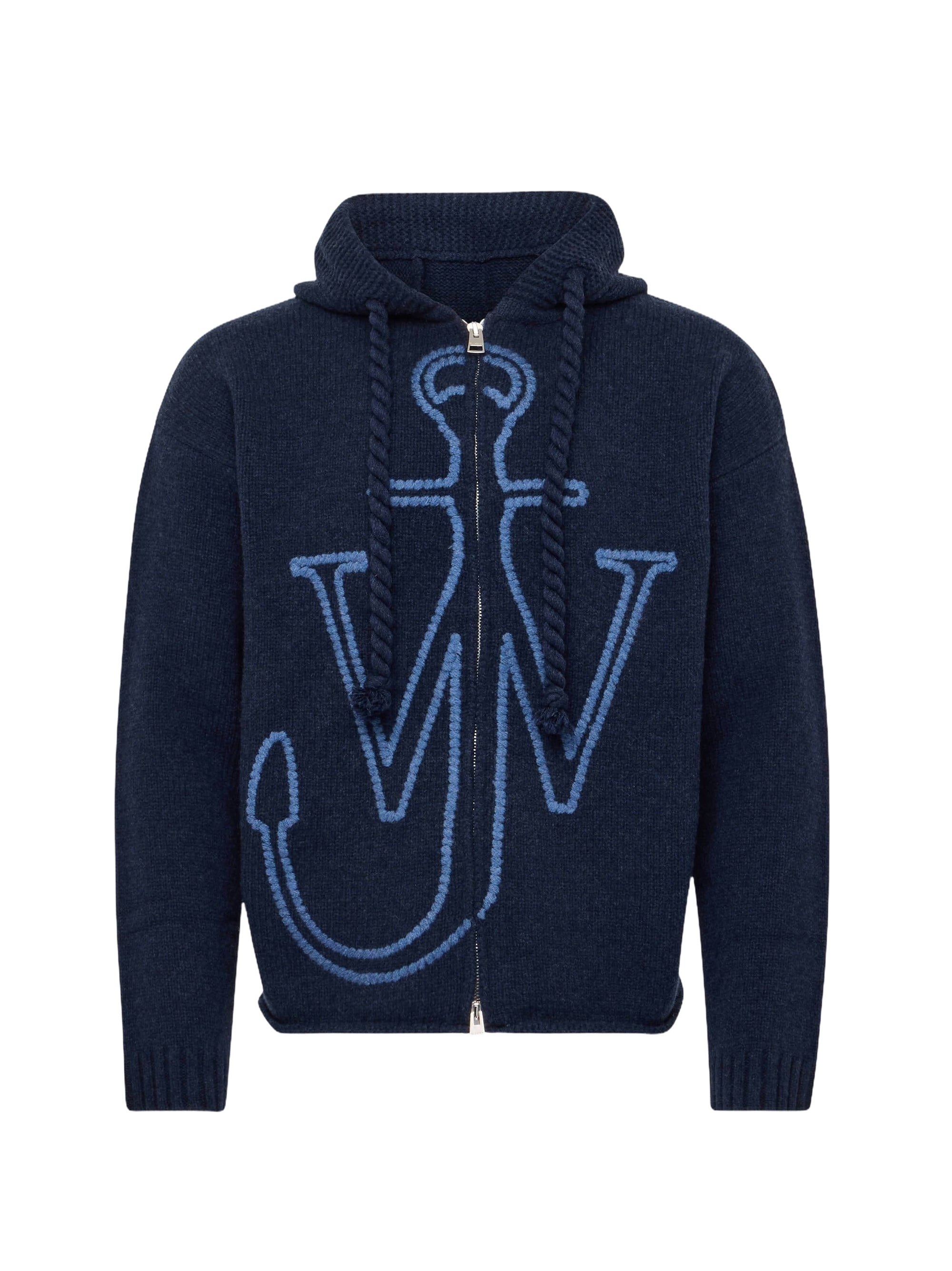 Sweat À Capuche Zippé Avec Broderie Anchor - Steel Blue