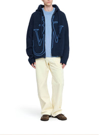 Sweatshirt à zip en laine - Steel Blue