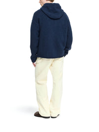 Sweat À Capuche Zippé Avec Broderie Anchor - Steel Blue