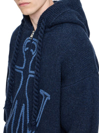 Sweat À Capuche Zippé Avec Broderie Anchor - Steel Blue