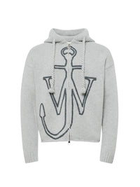 Sweatshirt à zip en laine - Light Grey Melange