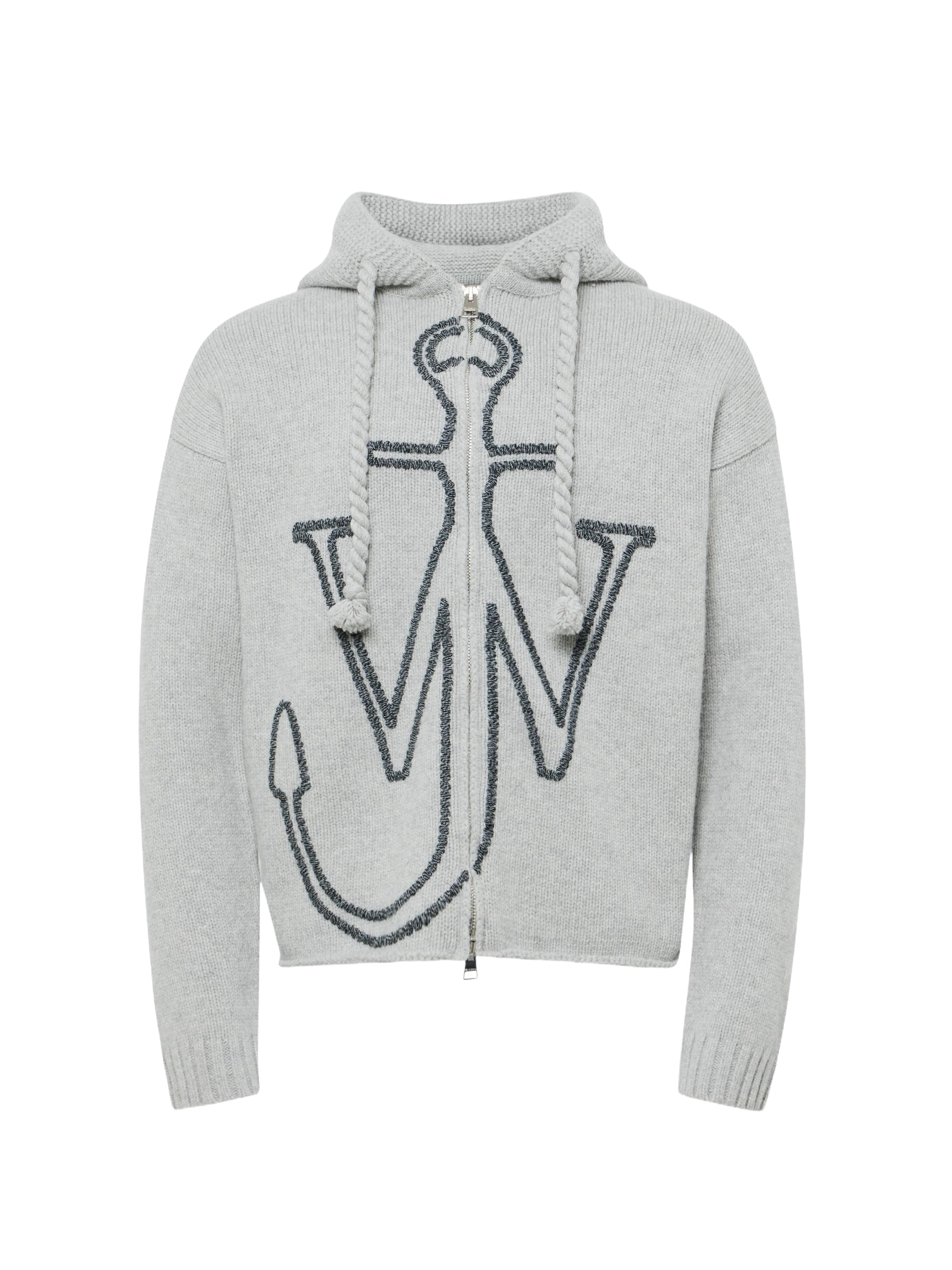 Sweatshirt à zip en laine - Light Grey Melange