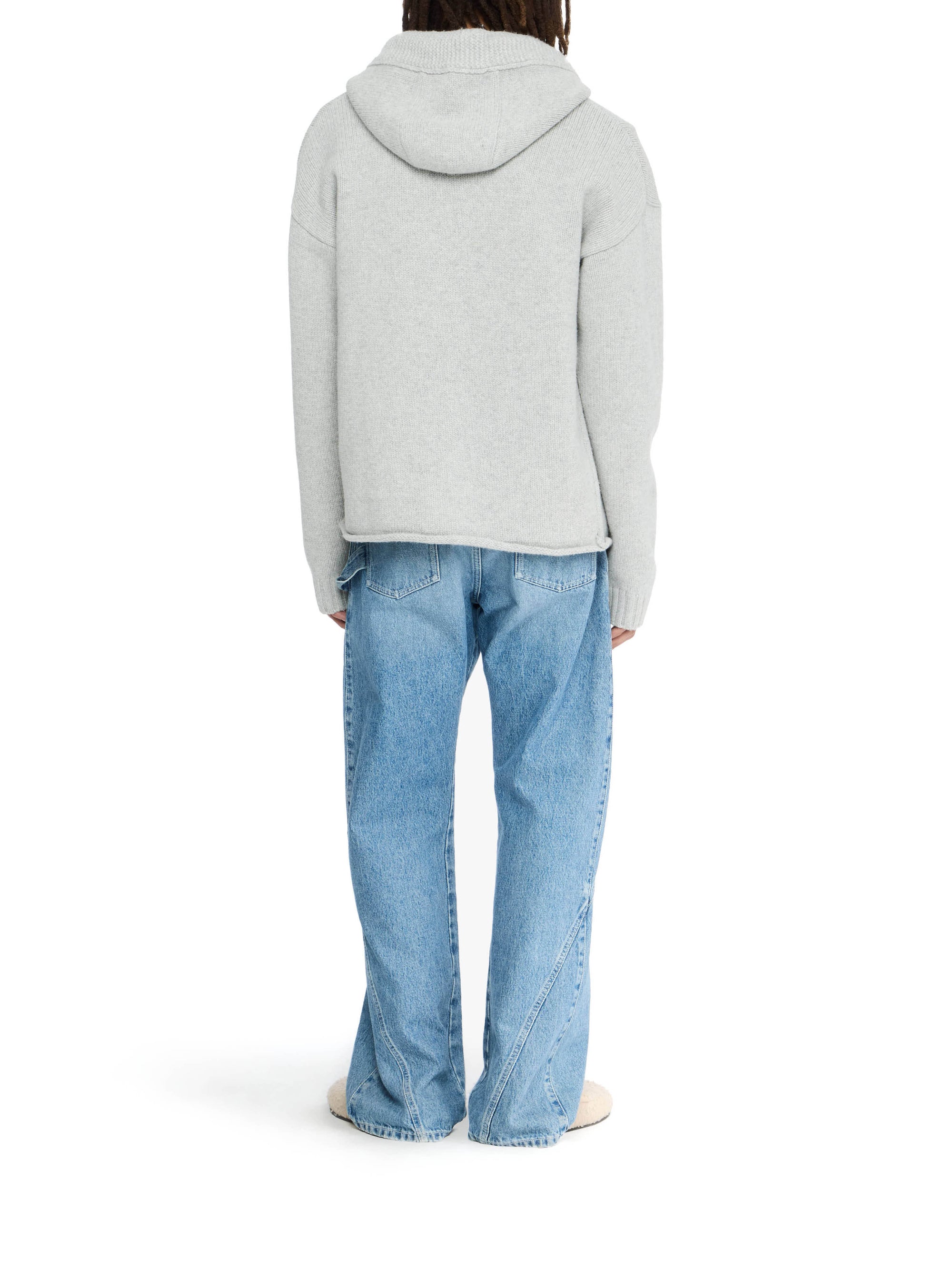 Sweat À Capuche Zippé Avec Broderie Anchor - Light Grey Melange