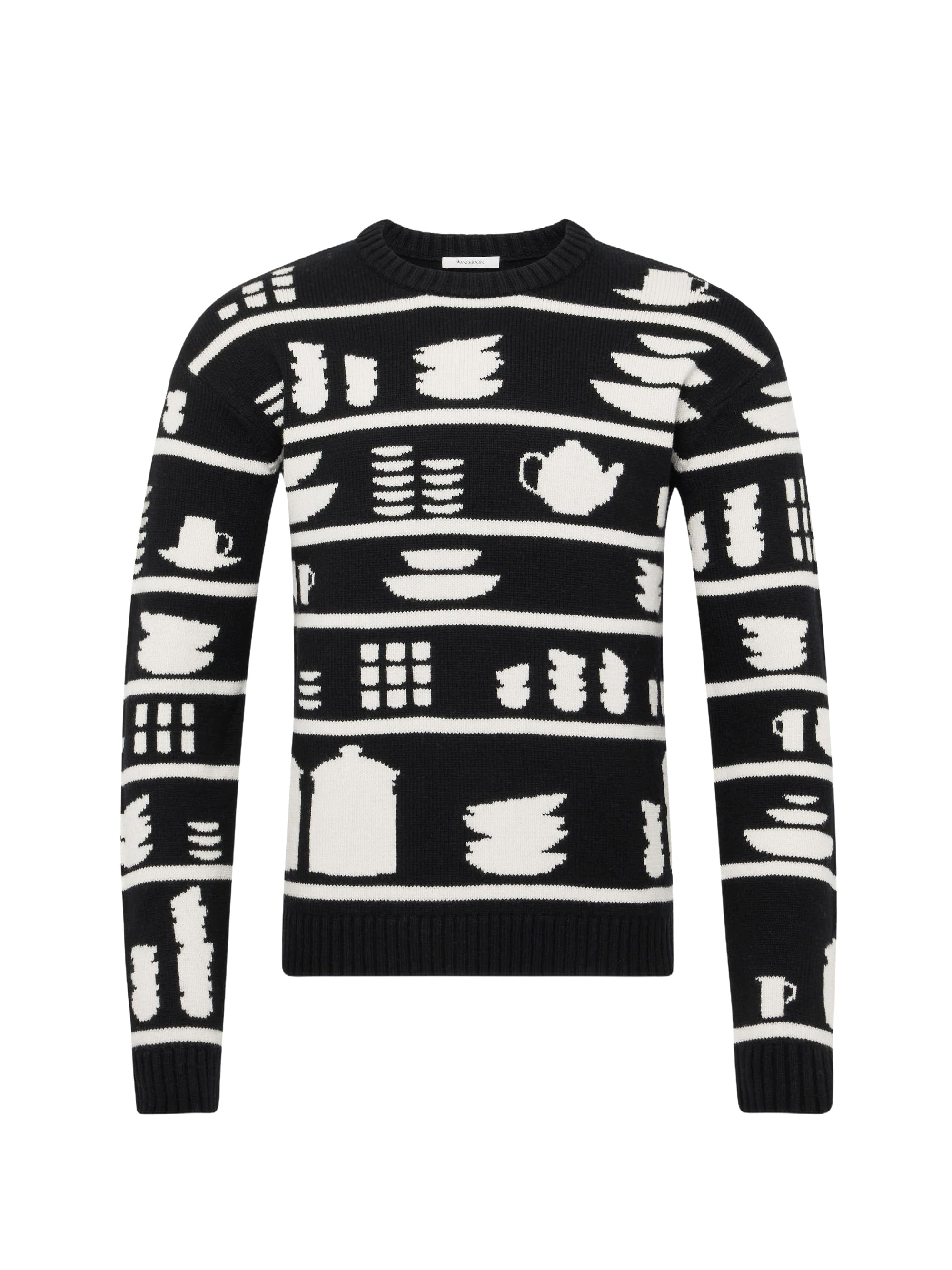 Pull En Jacquard Crockery - Black/White