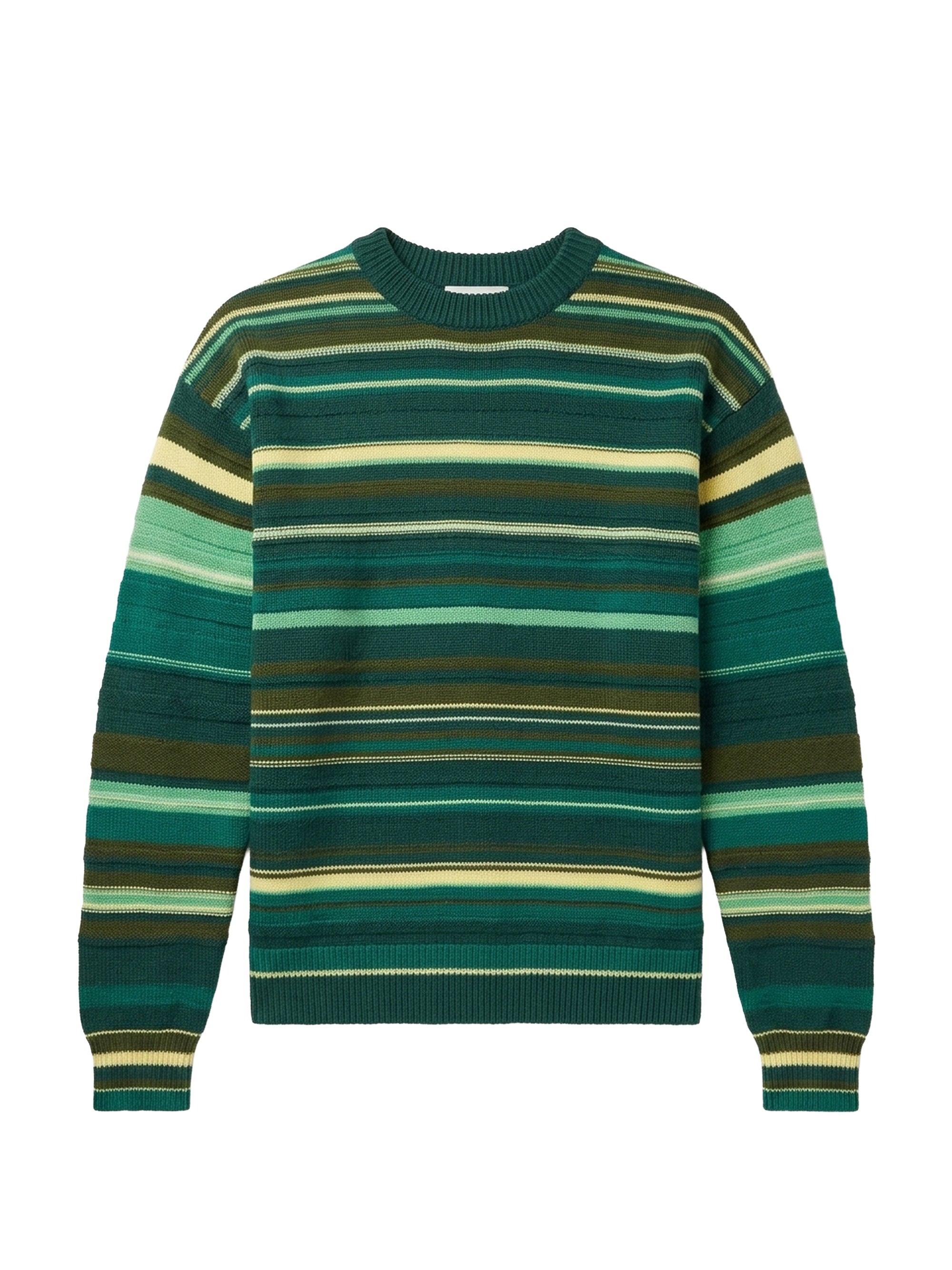 Pull à rayures en laine - Green & Multi