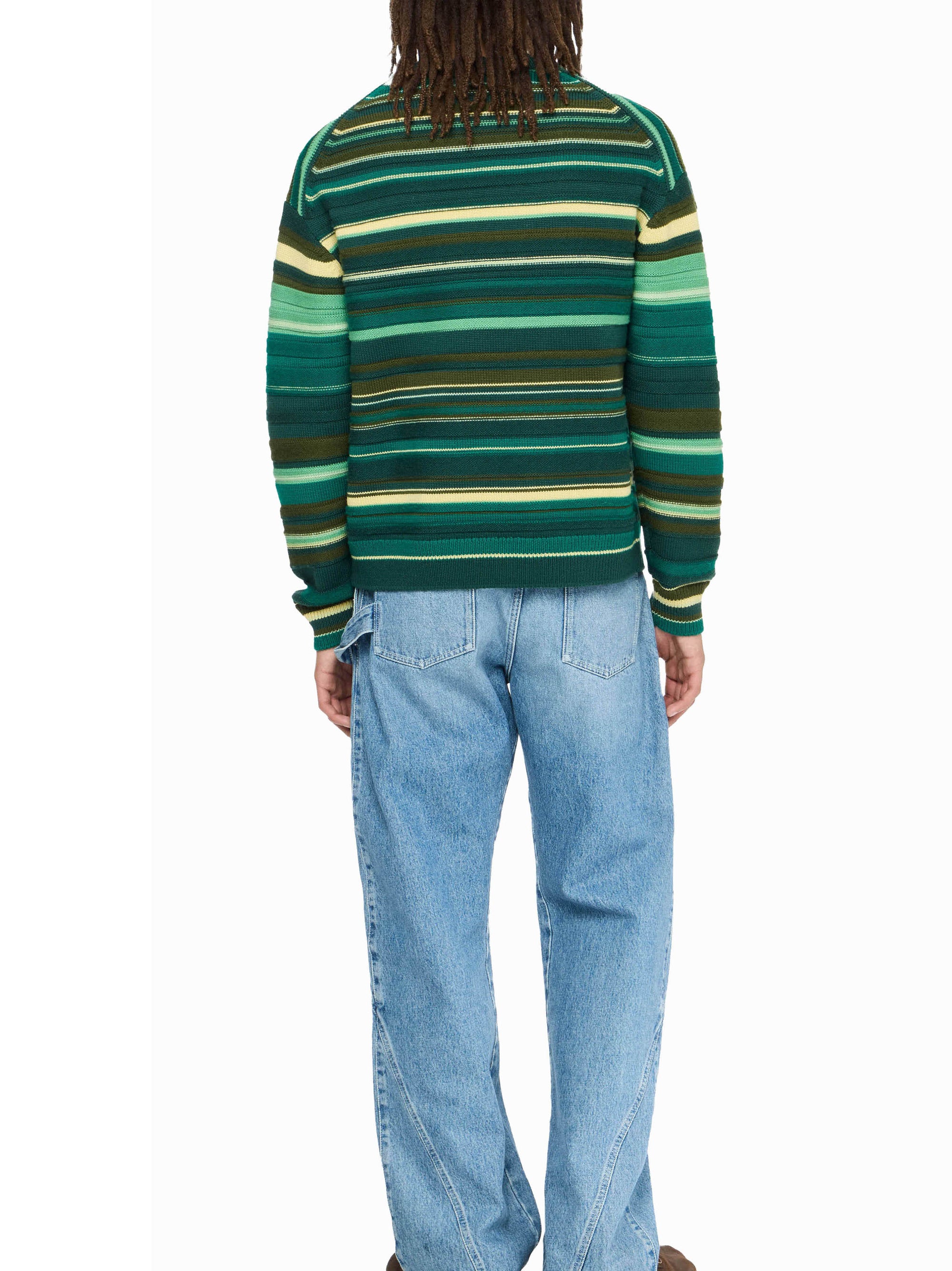 Pull À Rayures Multicolores - Green/Multi
