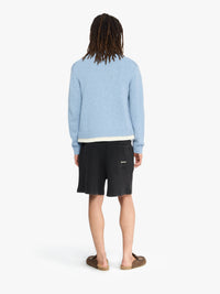 Cardigan À Couches Contrastées - Blue Melange