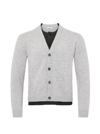 Cardigan À Couches Contrastées - Charcoal Melange