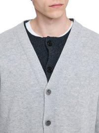 Cardigan À Couches Contrastées - Charcoal Melange