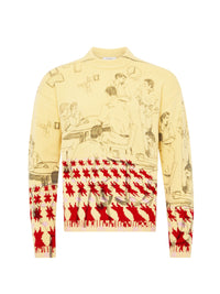 Pull jacquard en laine - Buttermilk
