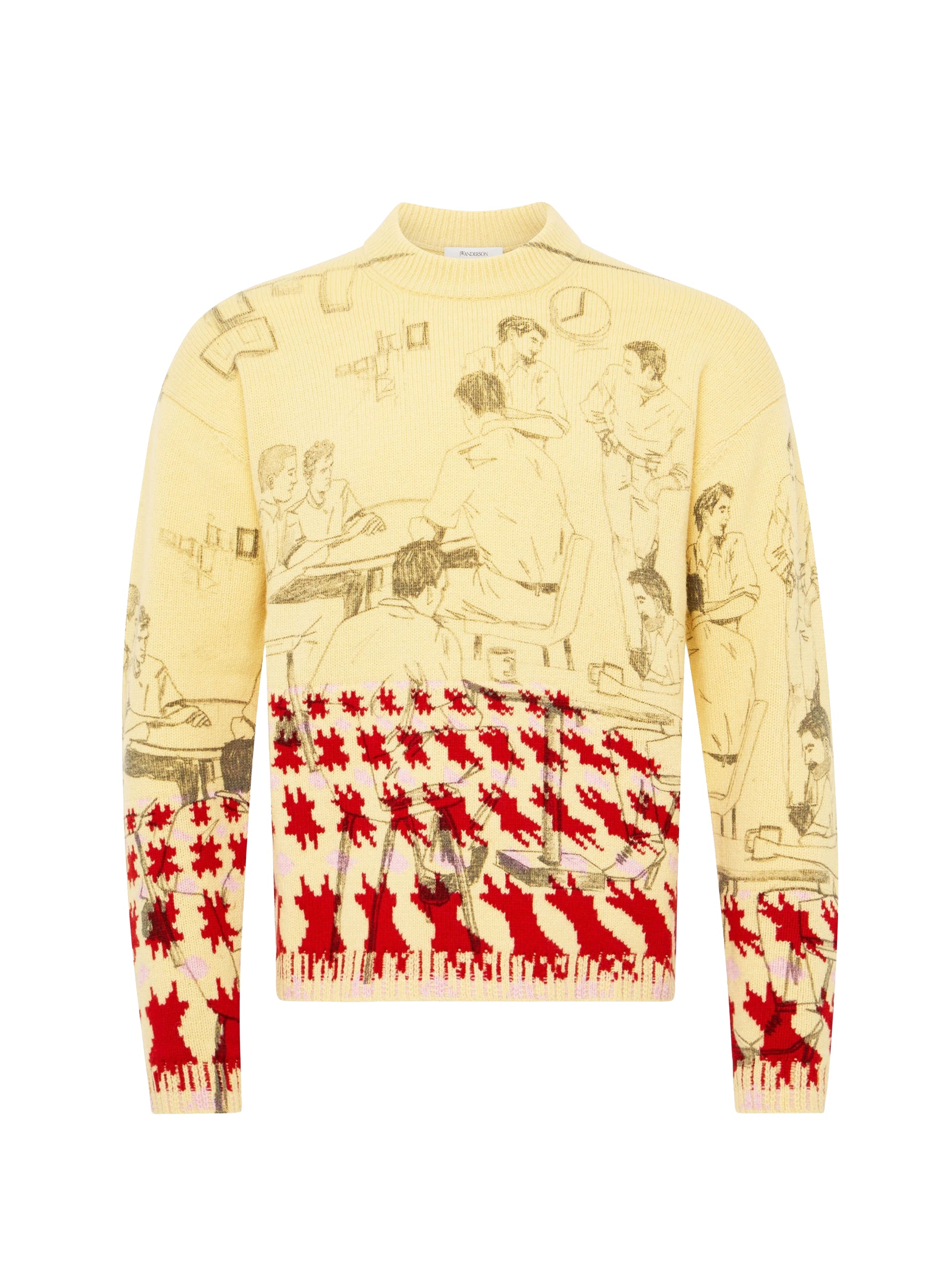 Pull jacquard en laine - Buttermilk