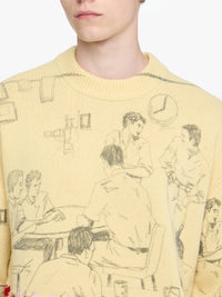 Pull Jacquard Imprimé - Buttermilk