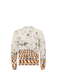Pull Jacquard Imprimé - Dove Grey